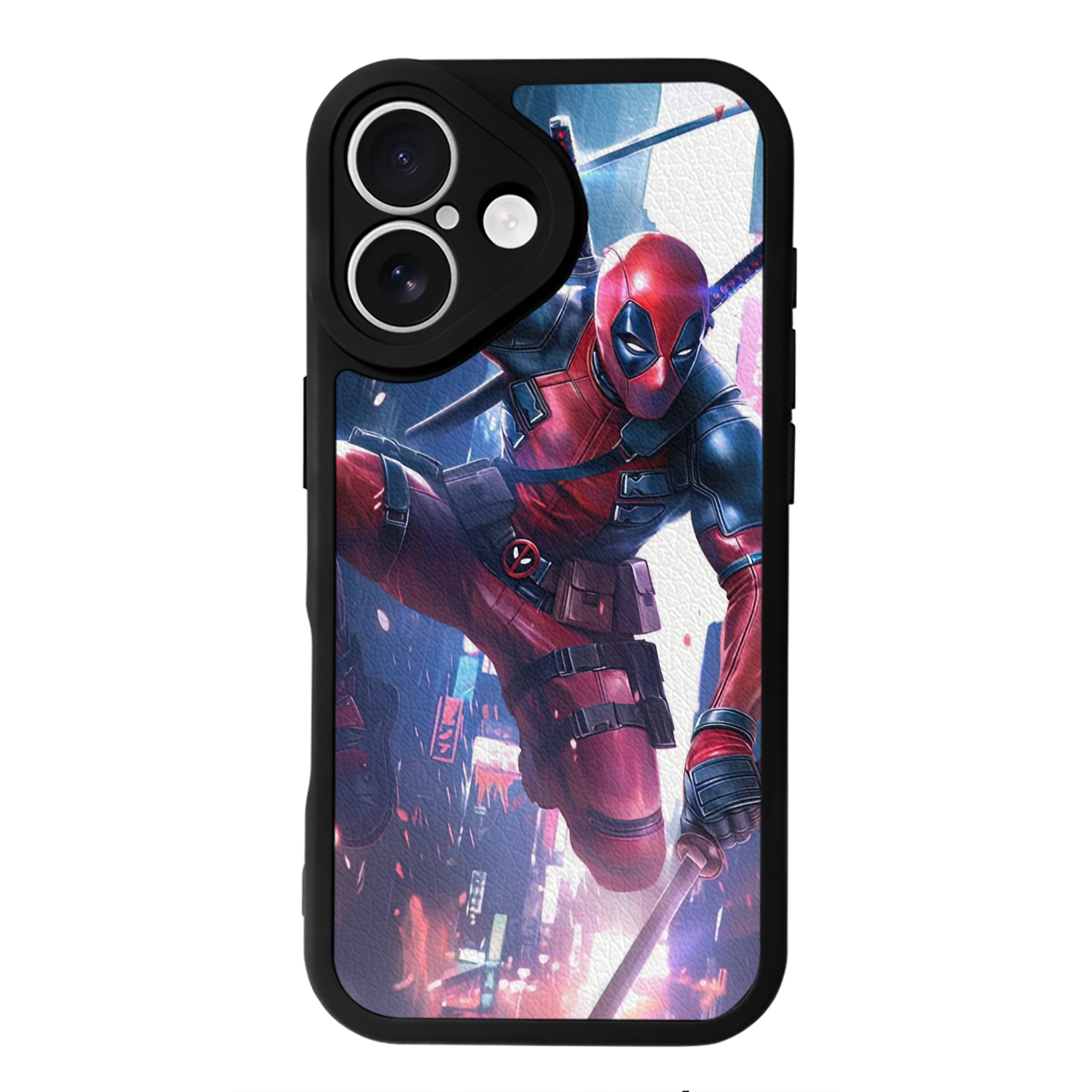 （画像用） Deadpool デッドプール 【iPhone 16シリーズ対応】シリコンスマホケース（レザー調） 材質：シリコン